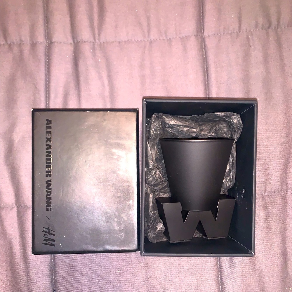 Alexander Wang for H&M branded shot glass. Unused with box